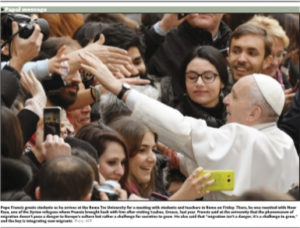 Papa Francesco sul Global Times