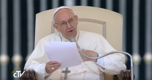 Papa Francesco all'udienza generale
